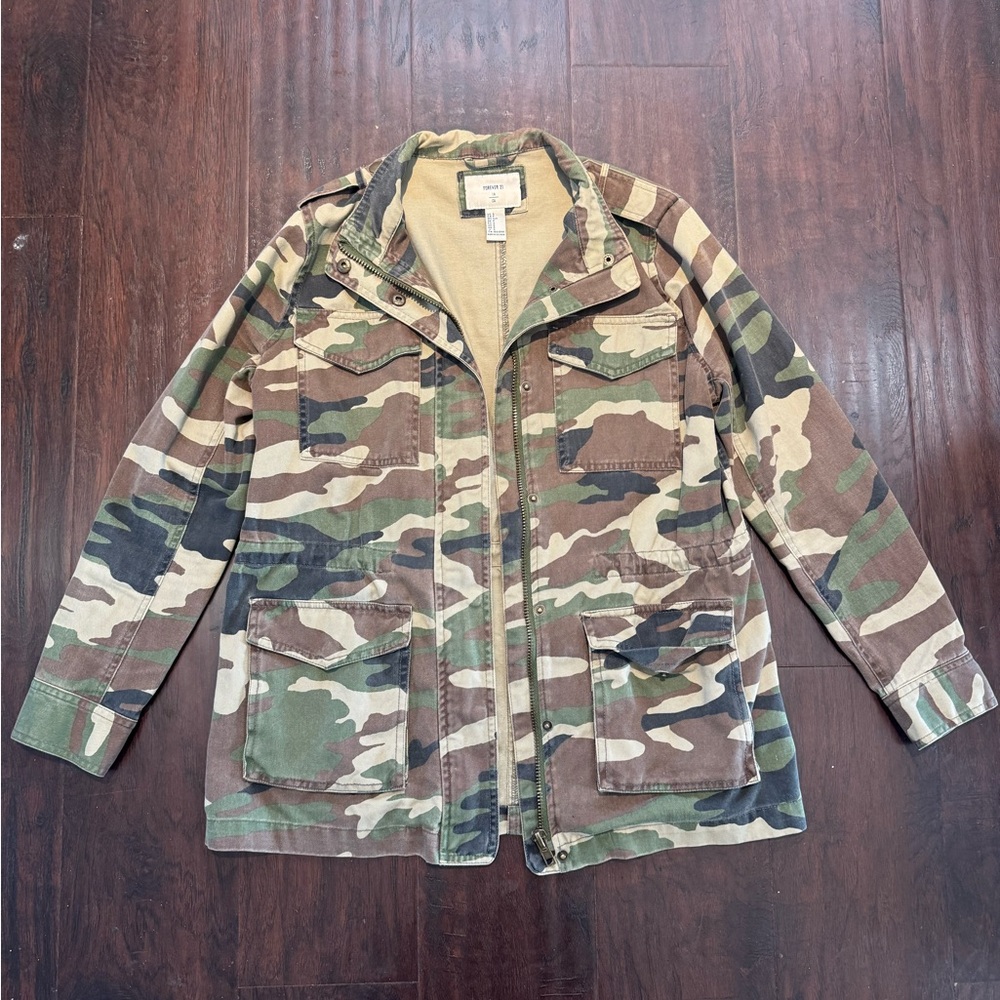 Forever 21 Camouflage Military Jacket